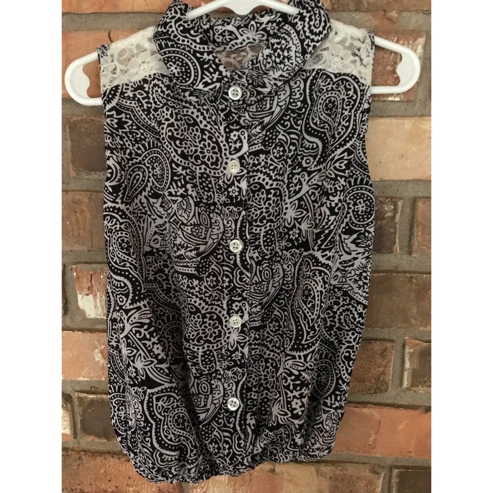 Girls Paisley Print Top by Girls Pink    S…